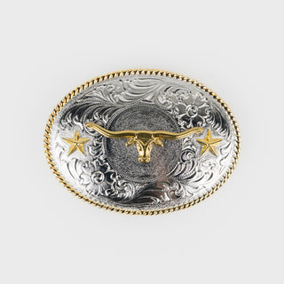 Hebilla Nocona Toro Estrellas