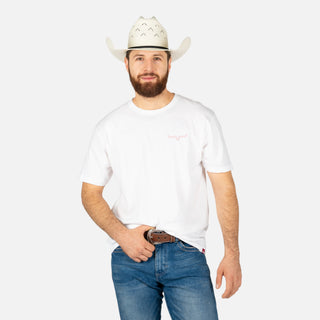 Playera Kimes Ranch Mexicana Plate White Caballero