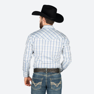 Camisa Wrangler Cuadros Cielo Caballero