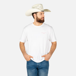 Playera Kimes Ranch Mexicana Plate White Caballero