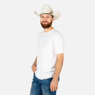 Playera Kimes Ranch Mexicana Plate White Caballero
