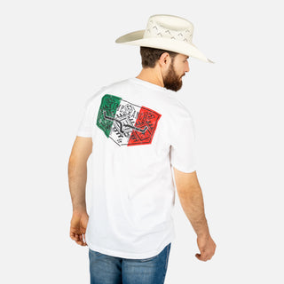 Playera Kimes Ranch Mexicana Plate White Caballero
