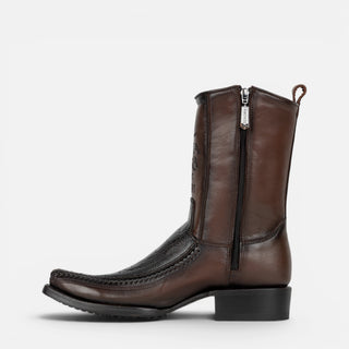 Bota Cuadra Pata De Avestruz Café Caballero