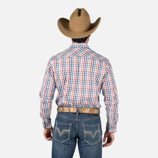 Camisa Wrangler Cuadros Marino Caballero