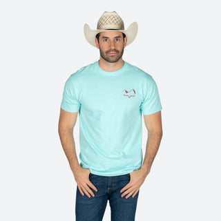 Playera Kimes Ranch Flying Hidh Ligth Blue Caballero