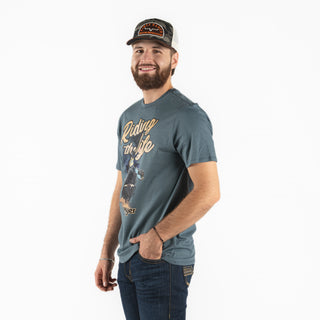 Playera Wrangler Rodeo Gris Caballero