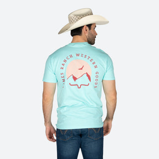 Playera Kimes Ranch Flying Hidh Ligth Blue Caballero