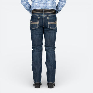 Jeans Rock & Roll Denim Revolver Straight Boot Dark Vintage Caballero