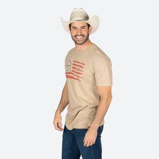 Playera Kimes Ranch Faded Glory Tan Caballero