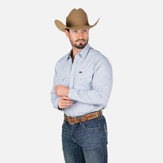 Camisa Wrangler Retro Cuadro Azul Caballero