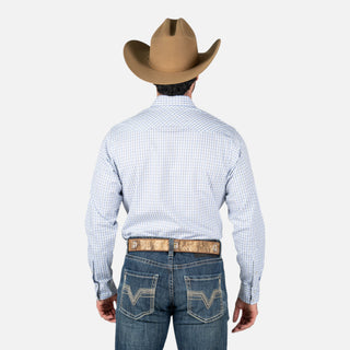 Camisa Wrangler Retro Cuadro Azul Caballero