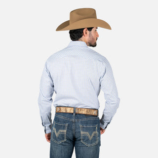 Camisa Wrangler Retro Cuadro Azul Caballero