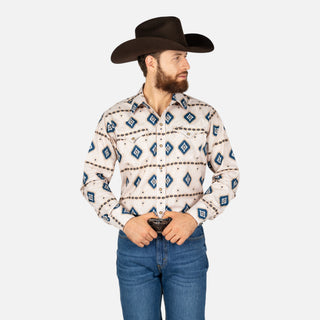 Camisa Rodeo Aztec Beige Caballero