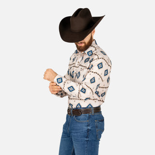 Camisa Rodeo Aztec Beige Caballero