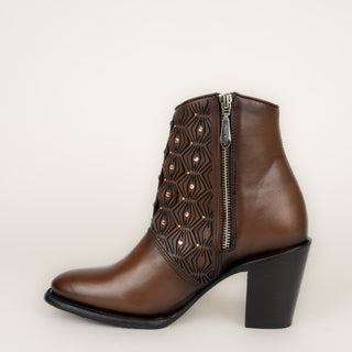 Botín Cuadra Res Crust Miel Dama