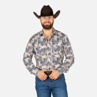 Camisa Rodeo Aztec Marino Caballero