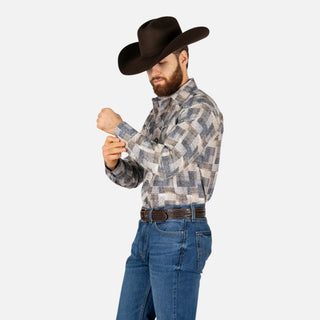 Camisa Rodeo Aztec Marino Caballero