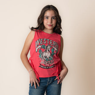 Blusa Rock & Roll Denim Western Niña