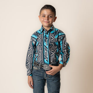 Camisa Rock & Rol Denim Aztec Niño