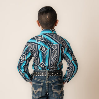 Camisa Rock & Rol Denim Aztec Niño