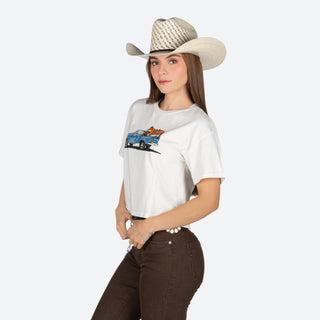 Blusa Kimes Ranch Lucky B Pick Up Bone Dama