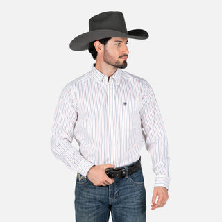 Camisa Ariat White Stripe Caballero