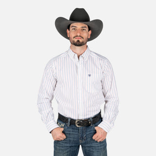 Camisa Ariat White Stripe Caballero