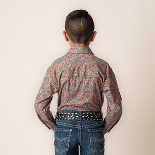 Camisa Rock & Roll Denim Orange Niño