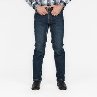 Jeans Rock & Roll Denim Revolver Straight Pleather Dark Vintage Caballero