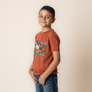 Playera Rock & Roll Denim Rust Niño