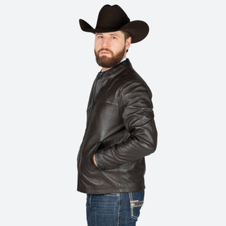 Chamarra Cuadra Borrego Keci Café Caballero