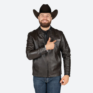 Chamarra Cuadra Borrego Keci Café Caballero