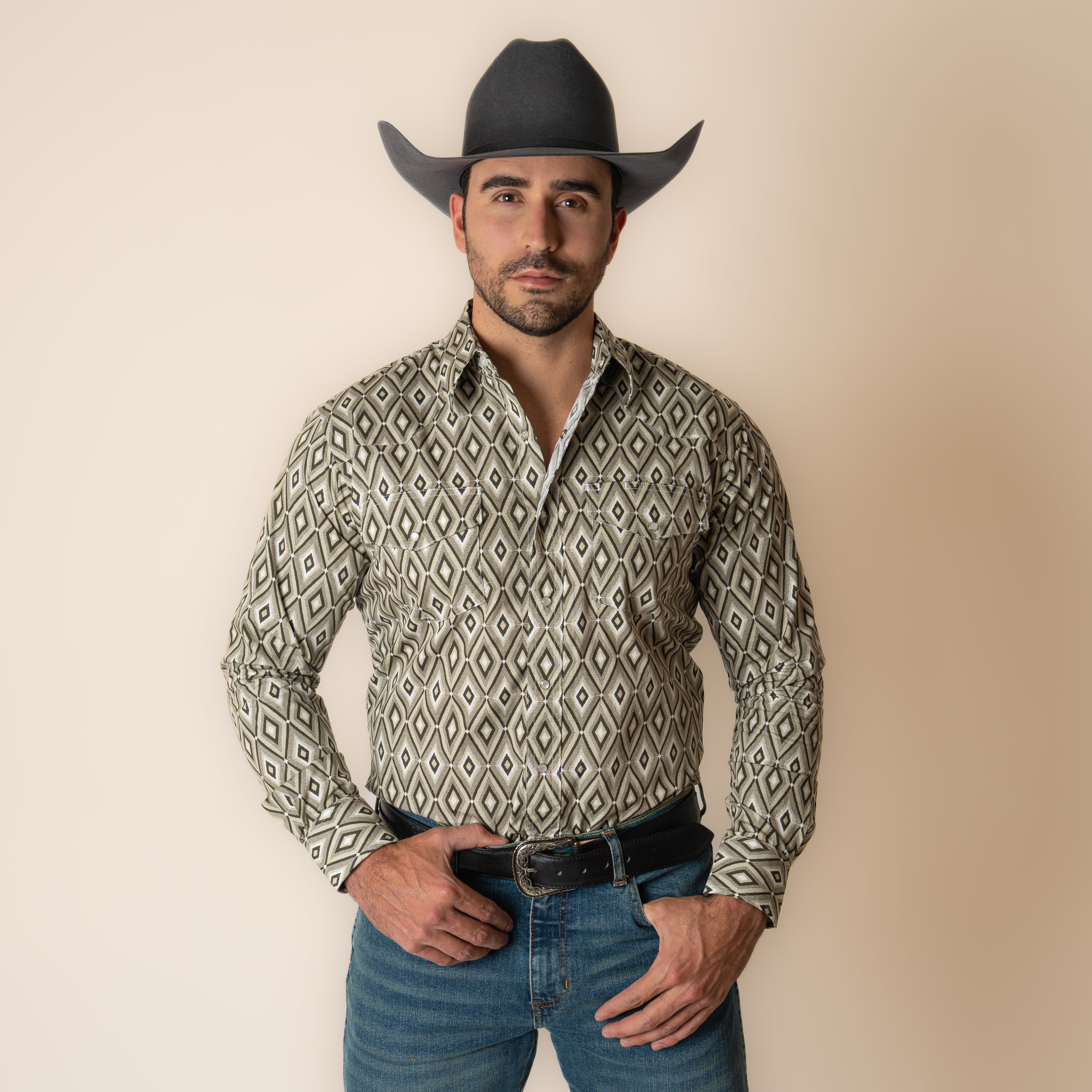 Camisa Wrangler Checotah Verde Caballero