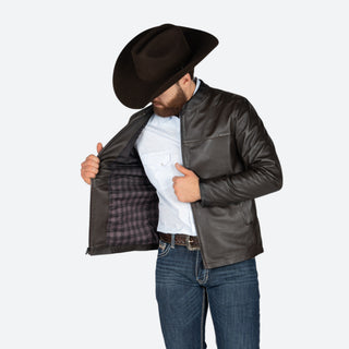 Chamarra Cuadra Borrego Keci Café Caballero