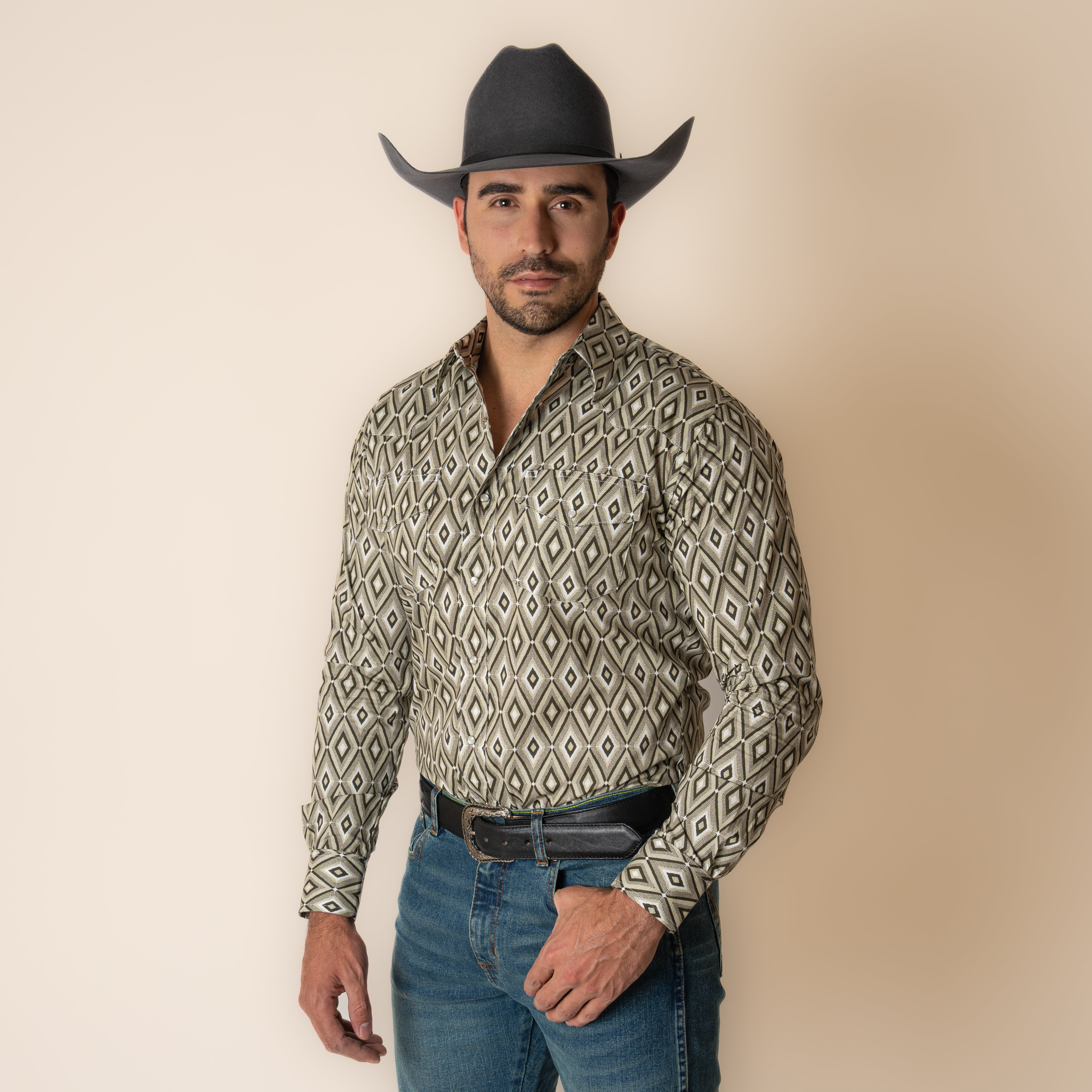 Camisa Wrangler Checotah Verde Caballero