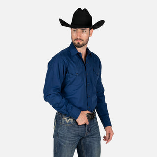Camisa Rodeo Azul Rey Liso Caballero