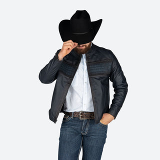 Chamarra Cuadra Cocodrilo Navy Caballero