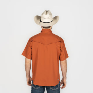 Camisa Ariat Western Venttek SNP SS Baked Clay Caballero