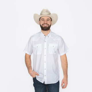 Camisa Ariat Western Venttek SNP SS Shrt FITTED White Caballero