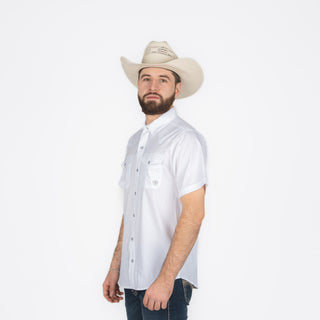 Camisa Ariat Western Venttek SNP SS Shrt FITTED White Caballero