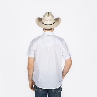 Camisa Ariat Western Venttek SNP SS Shrt FITTED White Caballero