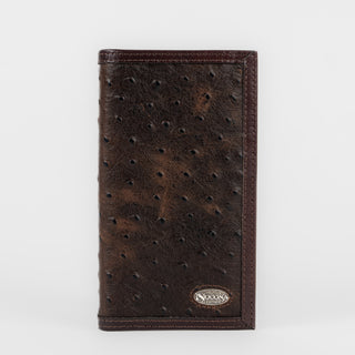 Billetera Nocona Avestruz Choco Caballero