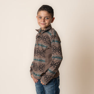 Suéter Panhandle Aztec Dark Brown Niño