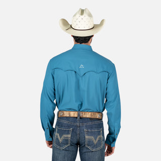 Camisa Denver Azul Liso Caballero