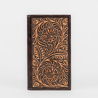 Billetera Nocona Cincelado Miel Caballero