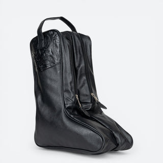 Estuche 3D Para Botas Piel Cincelado Negro