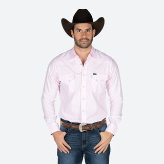 Camisa Wrangler Estampado Rosa Caballero