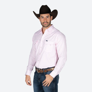 Camisa Wrangler Estampado Rosa Caballero