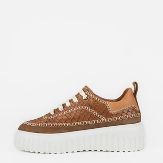 Sneakers Franco Cuadra Pitón Nobuck Café Dama