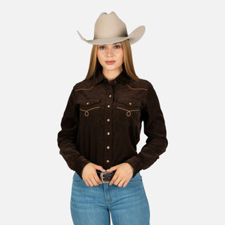 Camisa Kimes Ranch Lehi Espresoo Dama